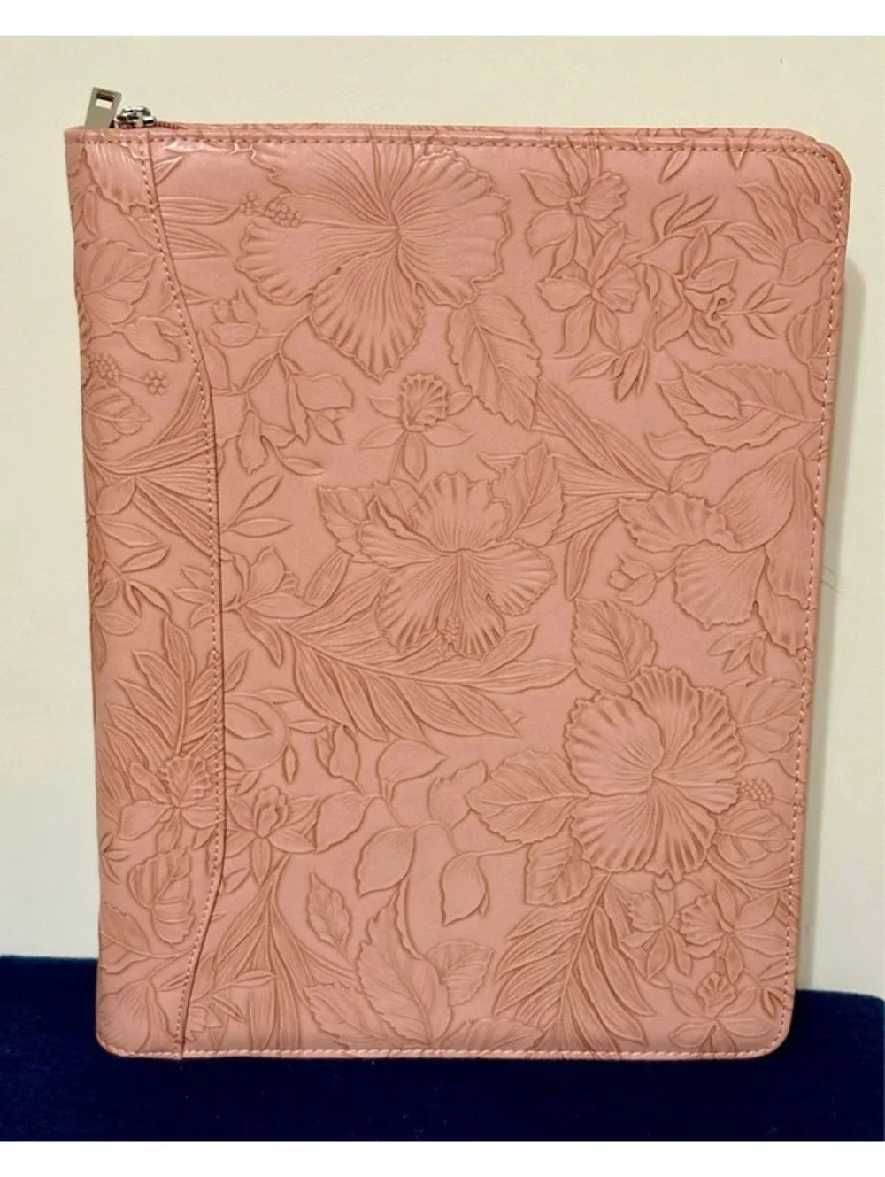 Hawaiian Floral Pink Pu Leather Portfolio